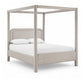 Salina Linen Textured Fabric Upholstered Bed