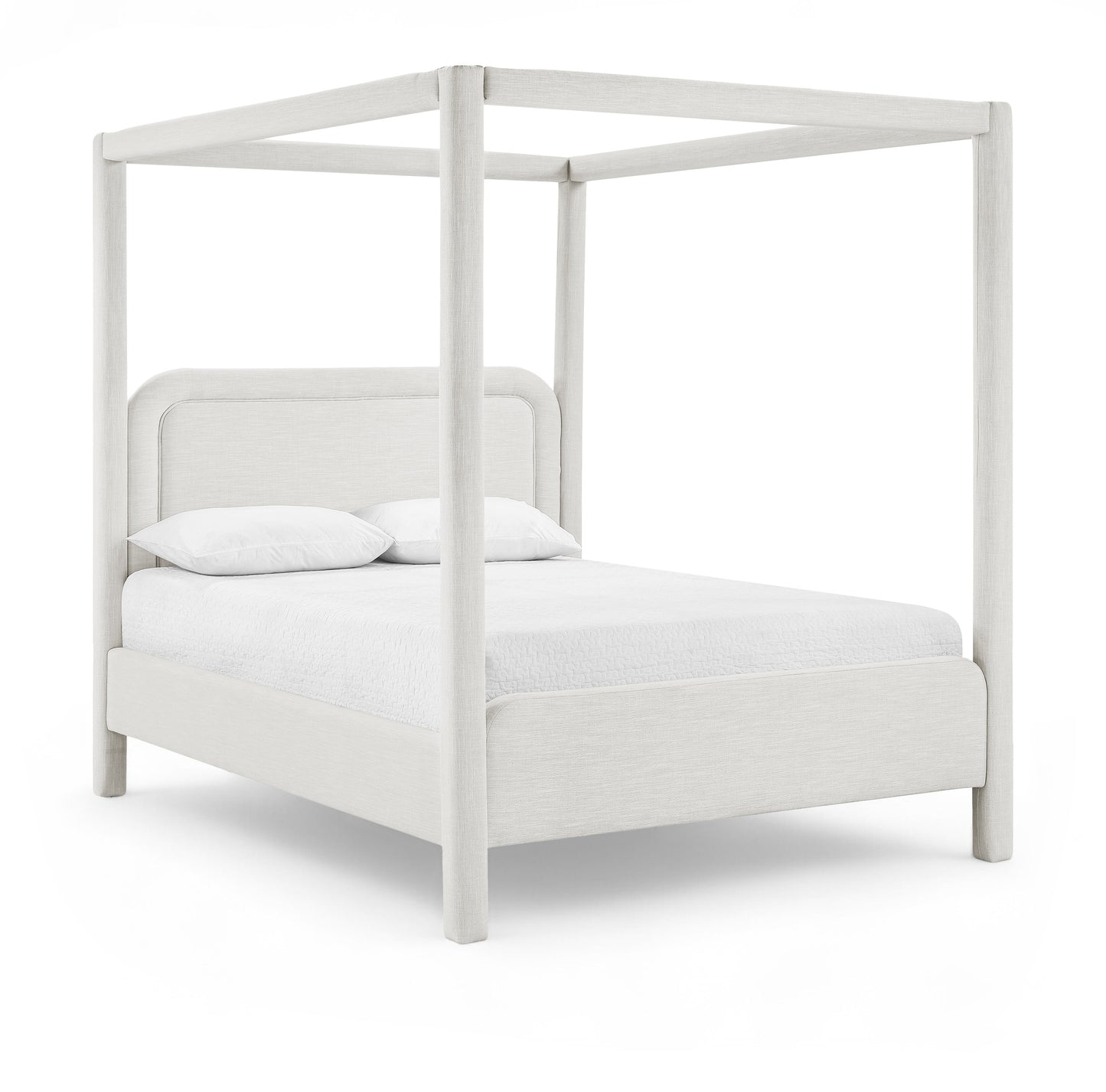 Salina Linen Textured Fabric Upholstered Bed