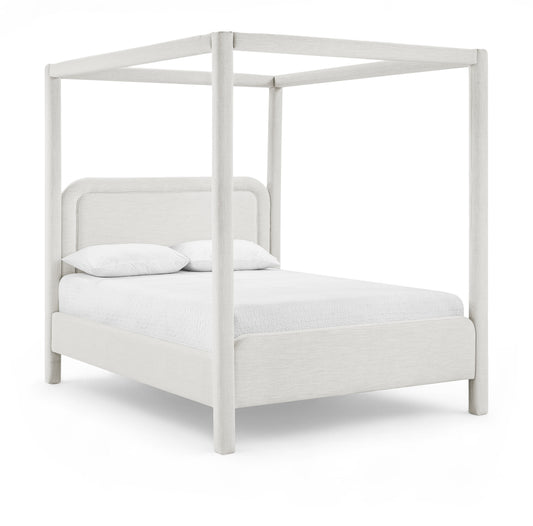 Salina Linen Textured Fabric Upholstered Bed