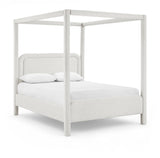 Salina Linen Textured Fabric Upholstered Bed