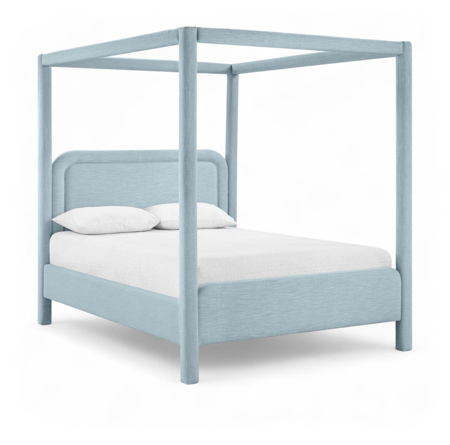 Salina Linen Textured Fabric Upholstered Bed