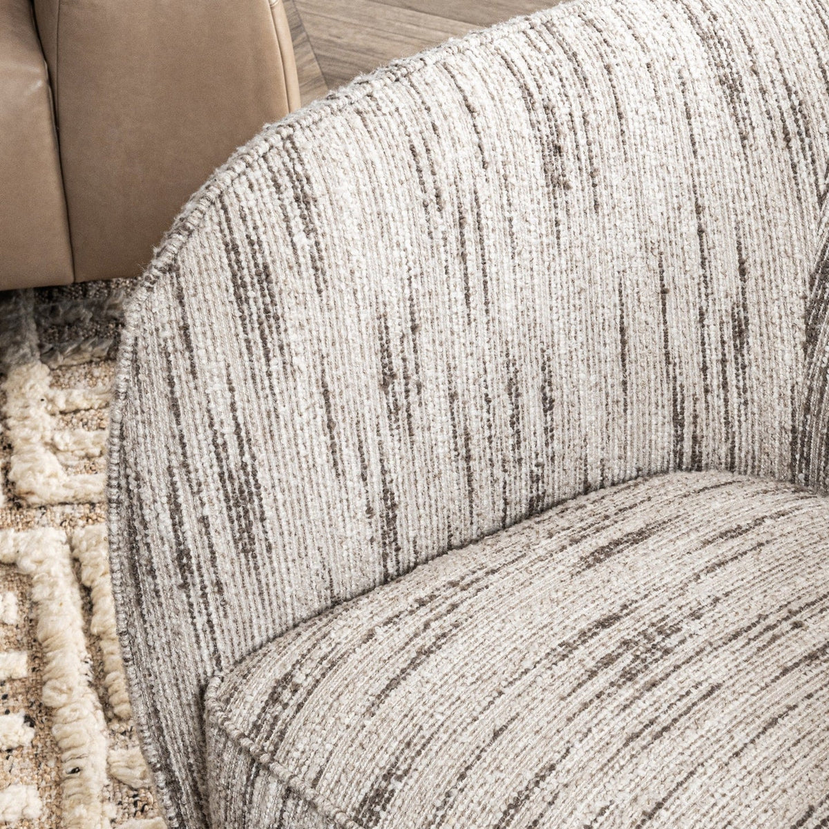 Cuddle Swivel Chair - Maze Oyster