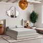 Chandra Linen Textured Fabric Upholstered Bed