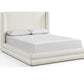 Chandra Linen Textured Fabric Upholstered Bed