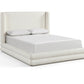Chandra Linen Textured Fabric Upholstered Bed