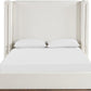Solange Linen Textured Fabric Upholstered Bed