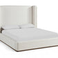 Solange Linen Textured Fabric Upholstered Bed