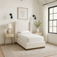 Solange Linen Textured Fabric Upholstered Bed