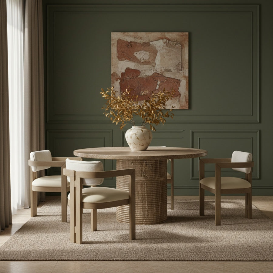Rapallo 43" Concrete Indoor/Outdoor Dining Table