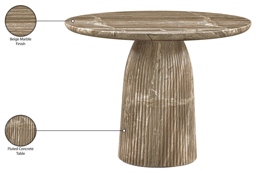 Venosa 42" Concrete Indoor / Outdoor Dining Table