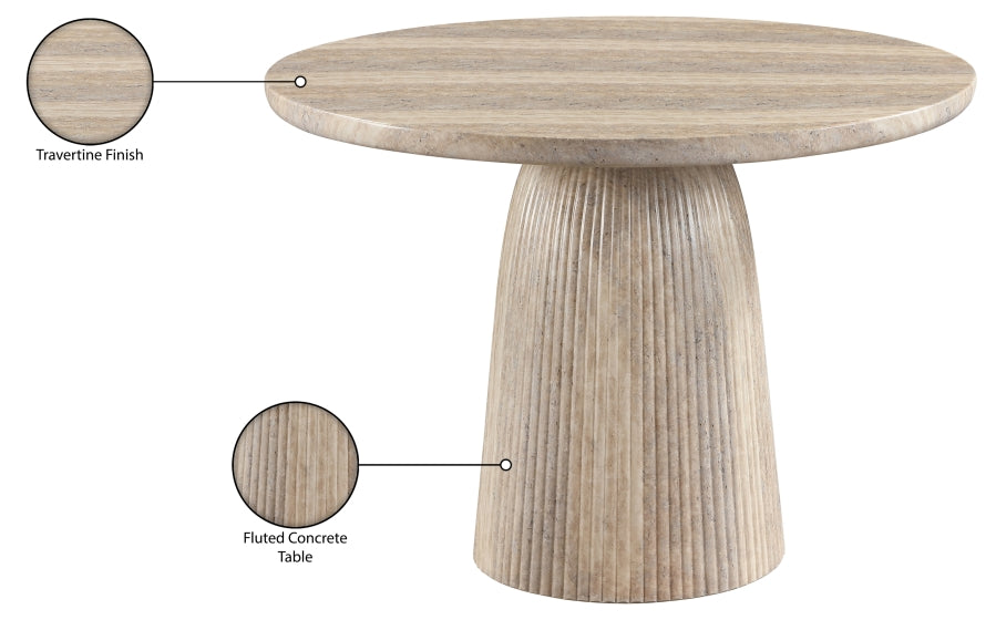 Venosa 42" Concrete Indoor / Outdoor Dining Table