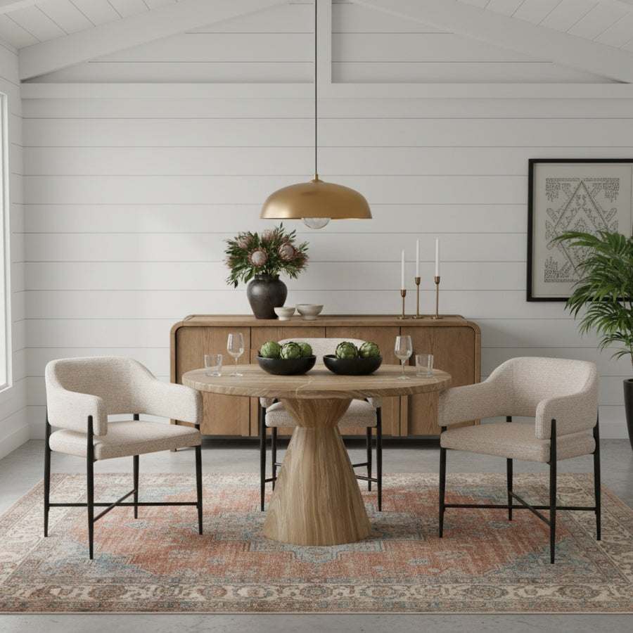 Aquino 43.5" Concrete Indoor/Outdoor Dining Table