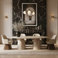 Marlowe Linen Textured Fabric Upholstered Dining Arm Chair