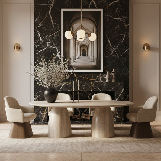 Marlowe Linen Textured Fabric Upholstered Dining Arm Chair