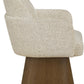 Marlowe Linen Textured Fabric Upholstered Dining Arm Chair