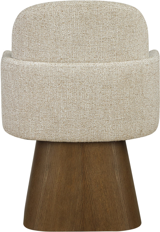 Marlowe Linen Textured Fabric Upholstered Dining Arm Chair
