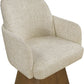 Marlowe Linen Textured Fabric Upholstered Dining Arm Chair