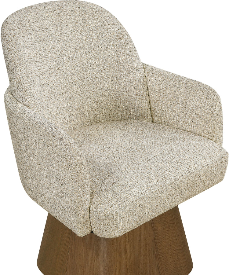 Marlowe Linen Textured Fabric Upholstered Dining Arm Chair