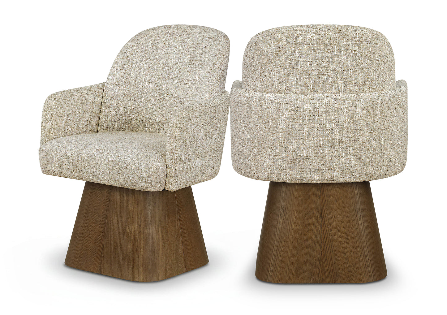 Marlowe Linen Textured Fabric Upholstered Dining Arm Chair