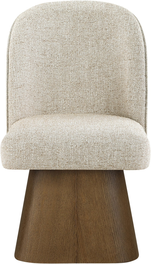 Marlowe Linen Textured Fabric Upholstered Dining Side Chair