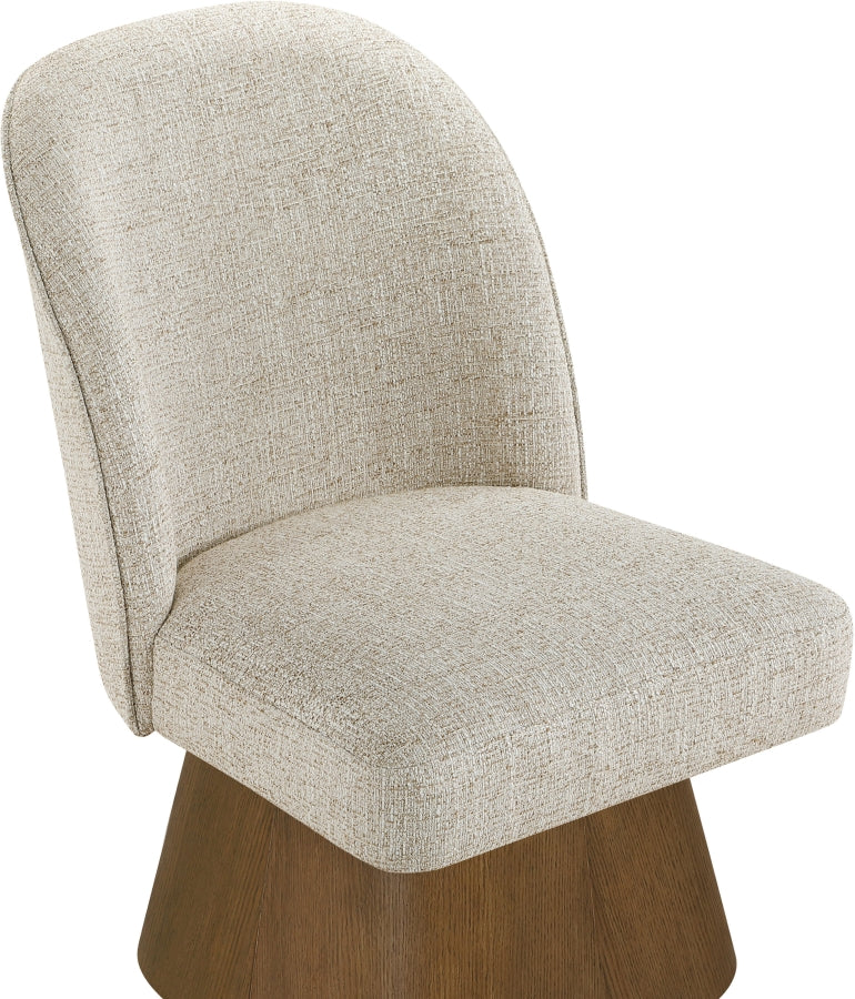 Marlowe Linen Textured Fabric Upholstered Dining Side Chair