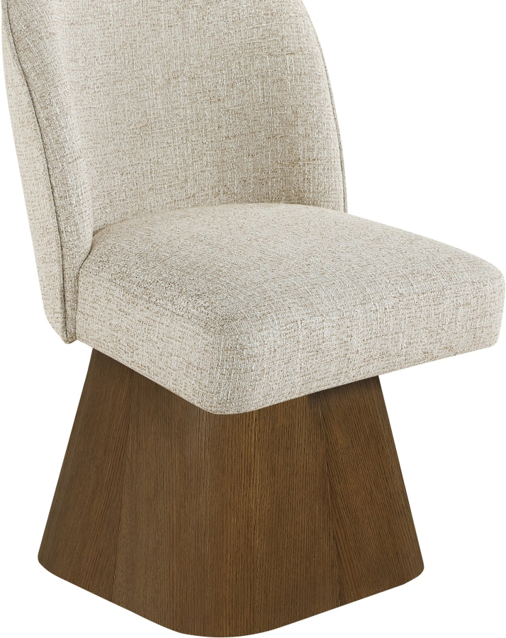 Marlowe Linen Textured Fabric Upholstered Dining Side Chair