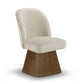Marlowe Linen Textured Fabric Upholstered Dining Side Chair