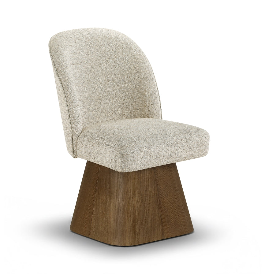 Marlowe Linen Textured Fabric Upholstered Dining Side Chair