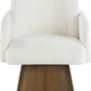 Marlowe Linen Textured Fabric Upholstered Dining Arm Chair