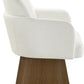 Marlowe Linen Textured Fabric Upholstered Dining Arm Chair