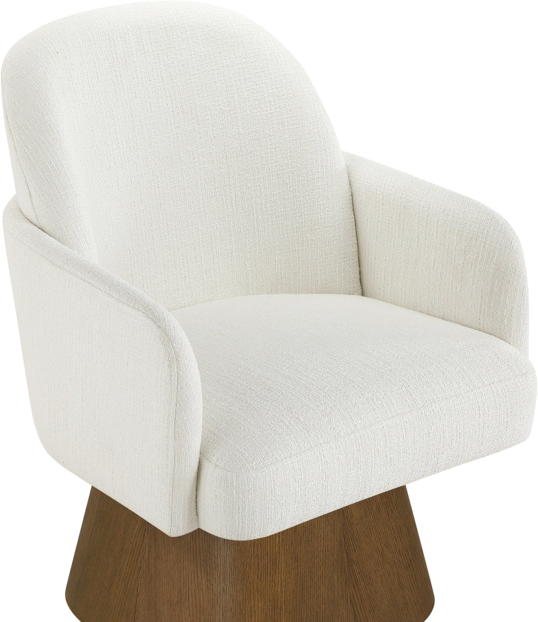 Marlowe Linen Textured Fabric Upholstered Dining Arm Chair