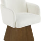 Marlowe Linen Textured Fabric Upholstered Dining Arm Chair