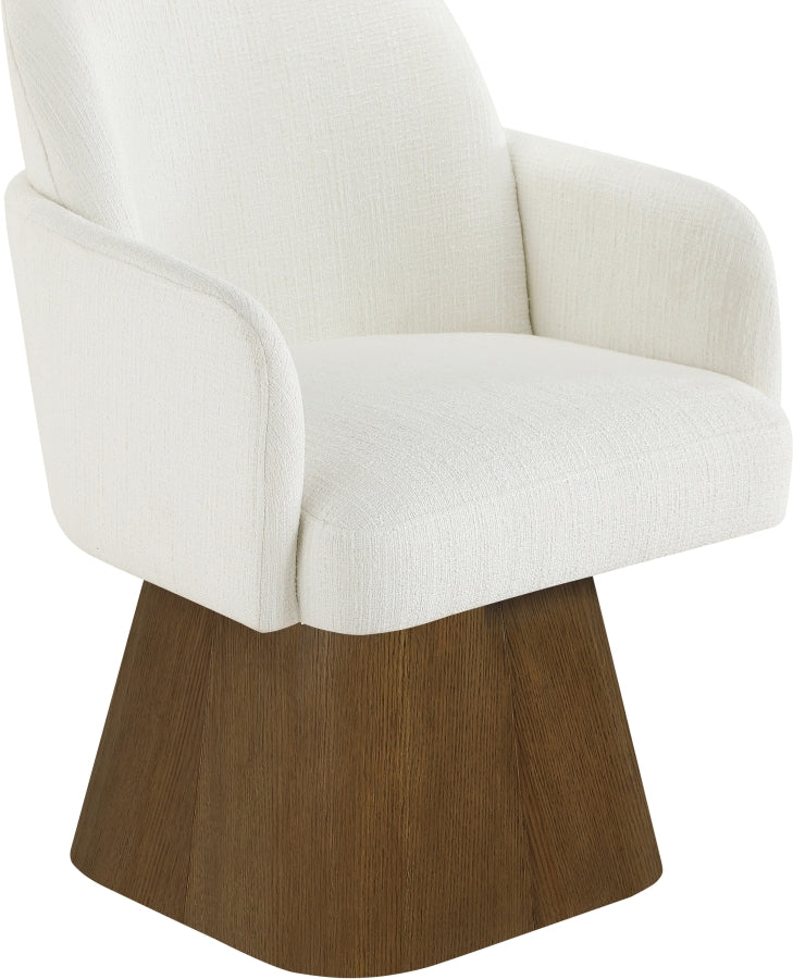 Marlowe Linen Textured Fabric Upholstered Dining Arm Chair