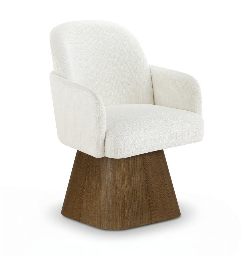 Marlowe Linen Textured Fabric Upholstered Dining Arm Chair