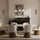 Marlowe Linen Textured Fabric Upholstered Dining Side Chair