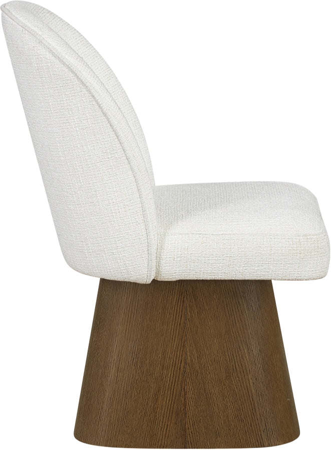 Marlowe Linen Textured Fabric Upholstered Dining Side Chair