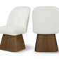 Marlowe Linen Textured Fabric Upholstered Dining Side Chair