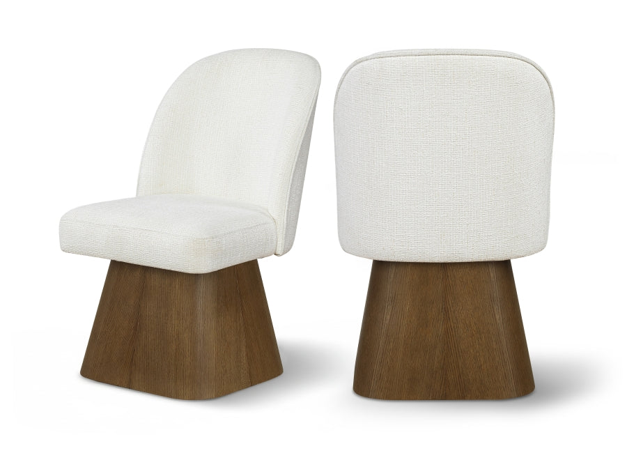 Marlowe Linen Textured Fabric Upholstered Dining Side Chair