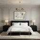 Axis Linen Textured Fabric Upholstered Bench