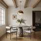 Axis Linen Textured Fabric Upholstered Dining Chair