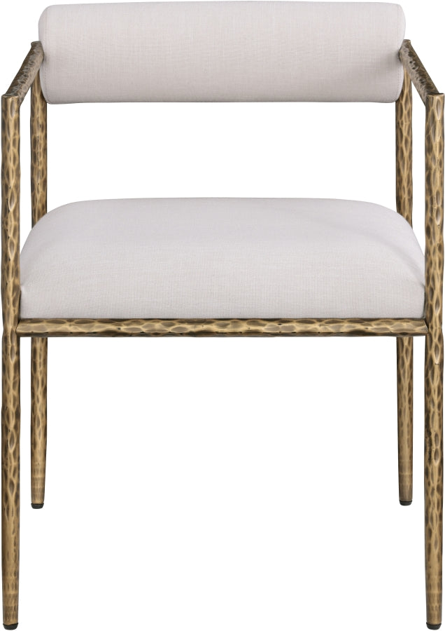 Axis Linen Textured Fabric Upholstered Dining Chair