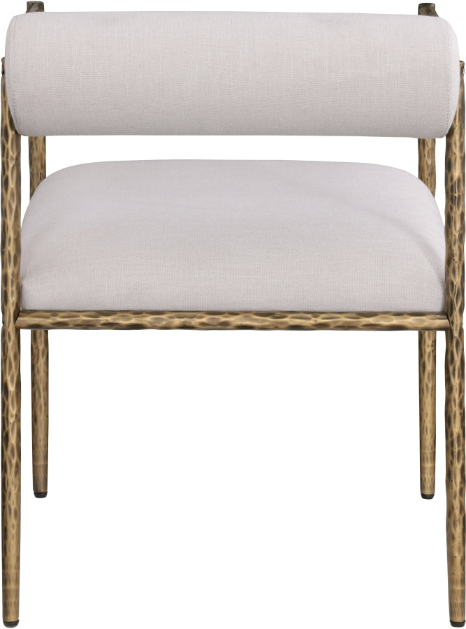 Axis Linen Textured Fabric Upholstered Dining Chair