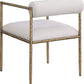 Axis Linen Textured Fabric Upholstered Dining Chair