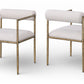 Axis Linen Textured Fabric Upholstered Dining Chair