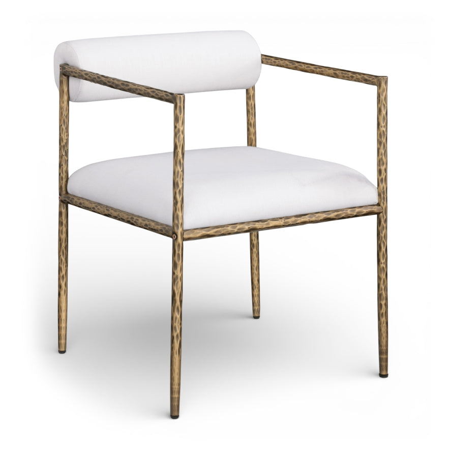 Axis Linen Textured Fabric Upholstered Dining Chair