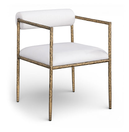 Axis Linen Textured Fabric Upholstered Dining Chair