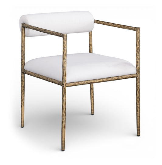 Axis Linen Textured Fabric Upholstered Dining Chair
