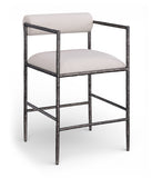 Axis Linen Textured Fabric Upholstered Counter Stool
