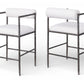 Axis Linen Textured Fabric Upholstered Counter Stool