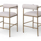 Axis Linen Textured Fabric Upholstered Counter Stool